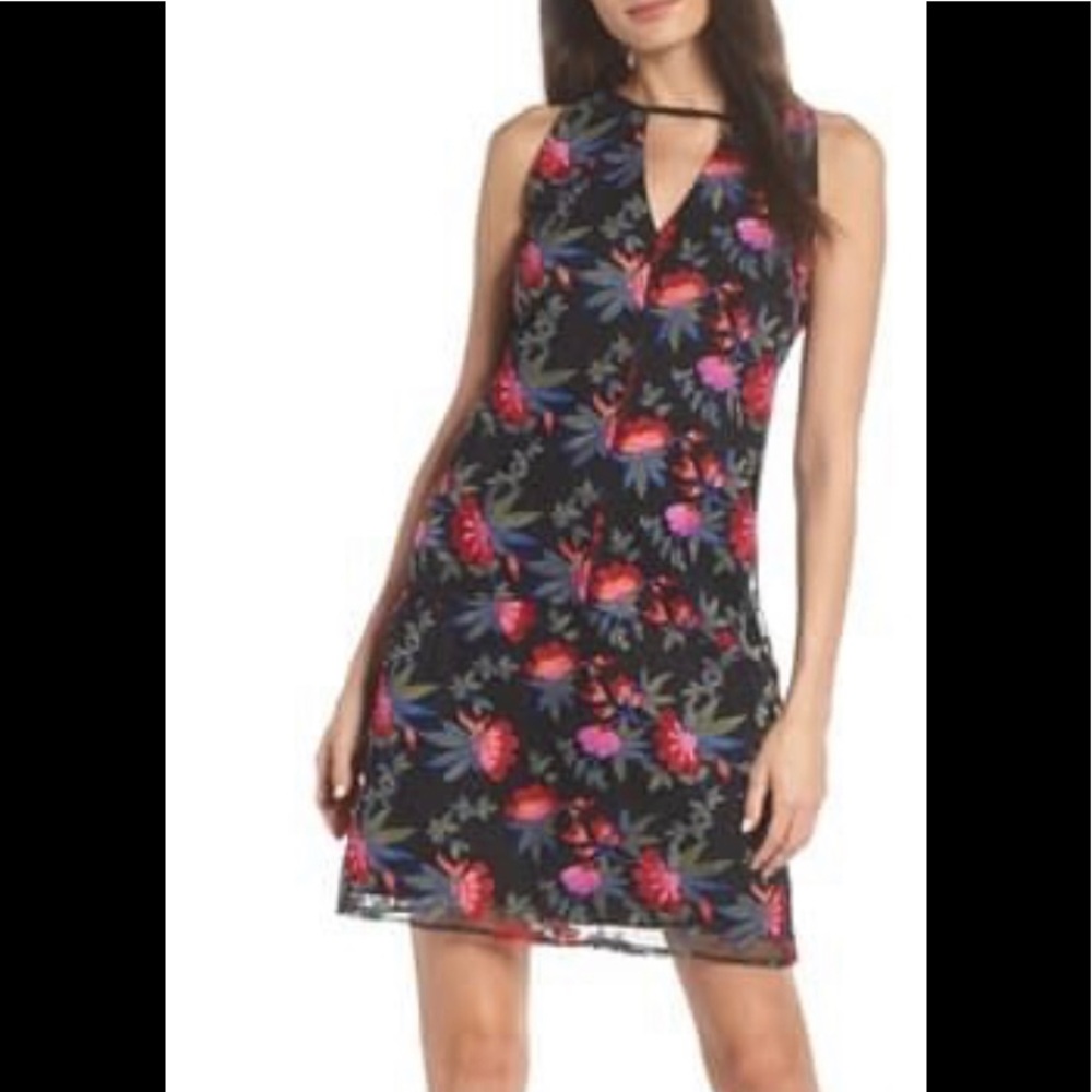 Sam Edelman Floral Embroidered Sleeveless Dress